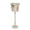 35" Silver Metal Champagne Bottle Holder Bucket